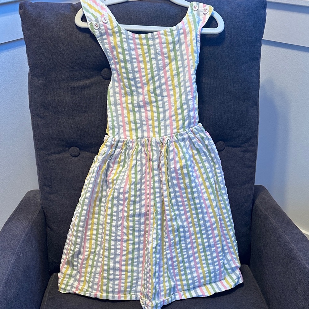 Mini Boden Pastel Striped Jumpsuit